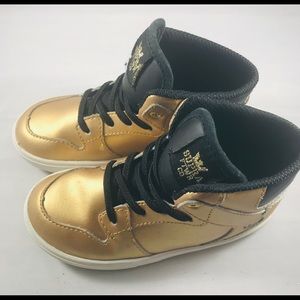 Toddler gold sneakers